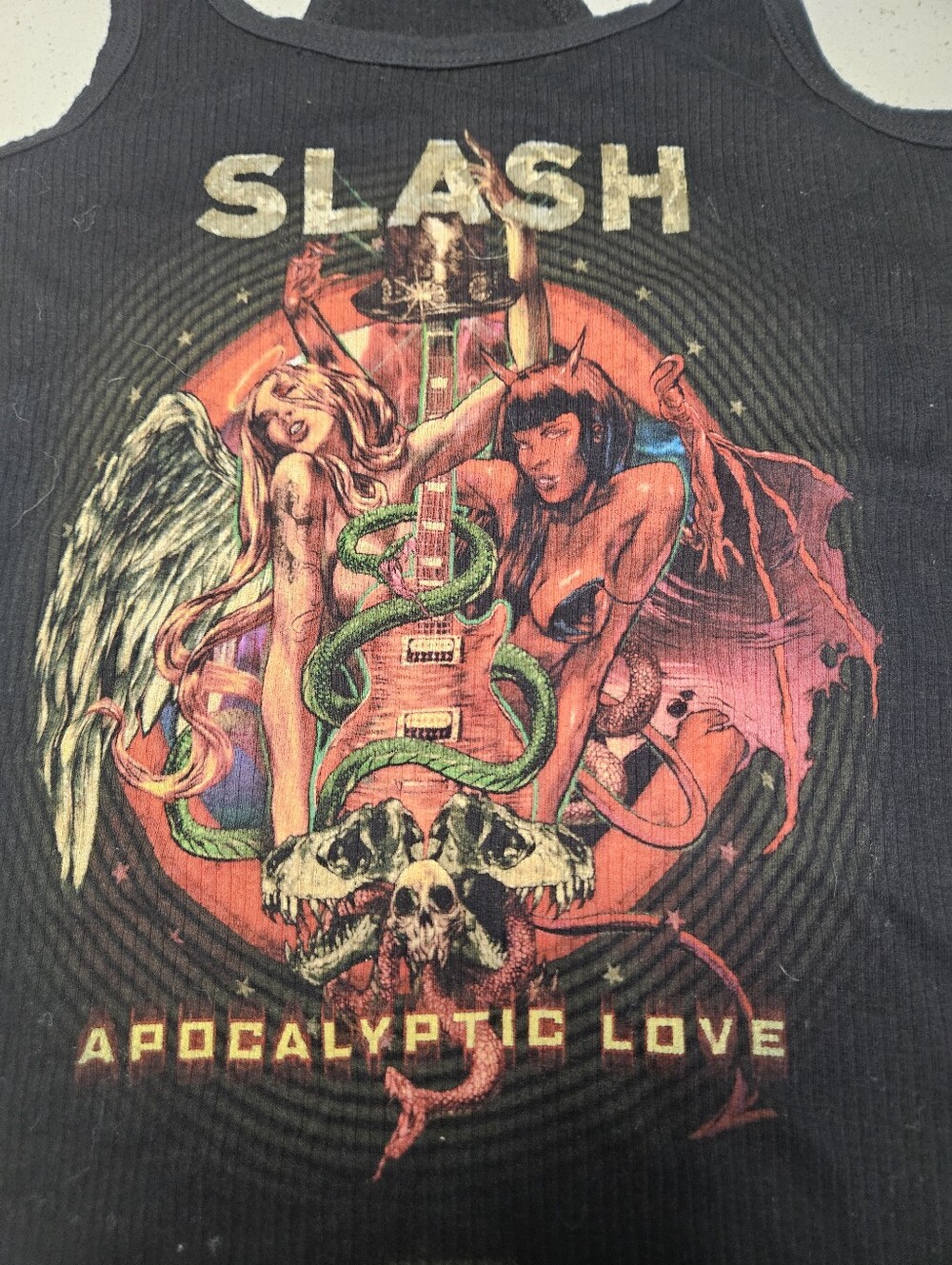 Slash Apocalyptic Love Graphic Tank Top - Black Womans Small
